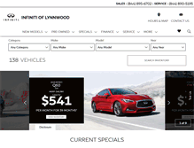 Tablet Screenshot of infinitioflynnwood.com